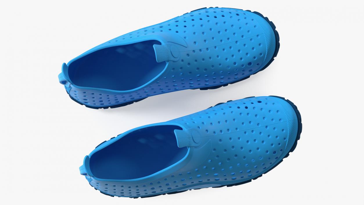 Aqua Socks Water Shoes Blue 3D