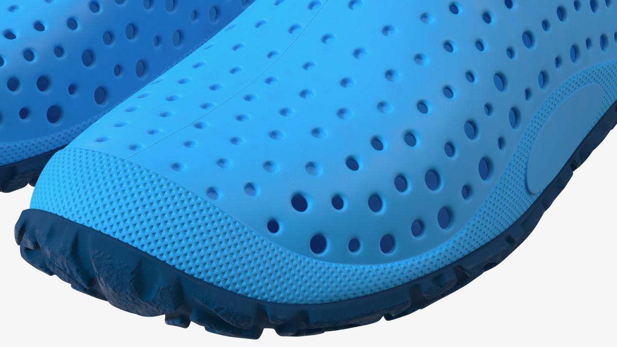 Aqua Socks Water Shoes Blue 3D