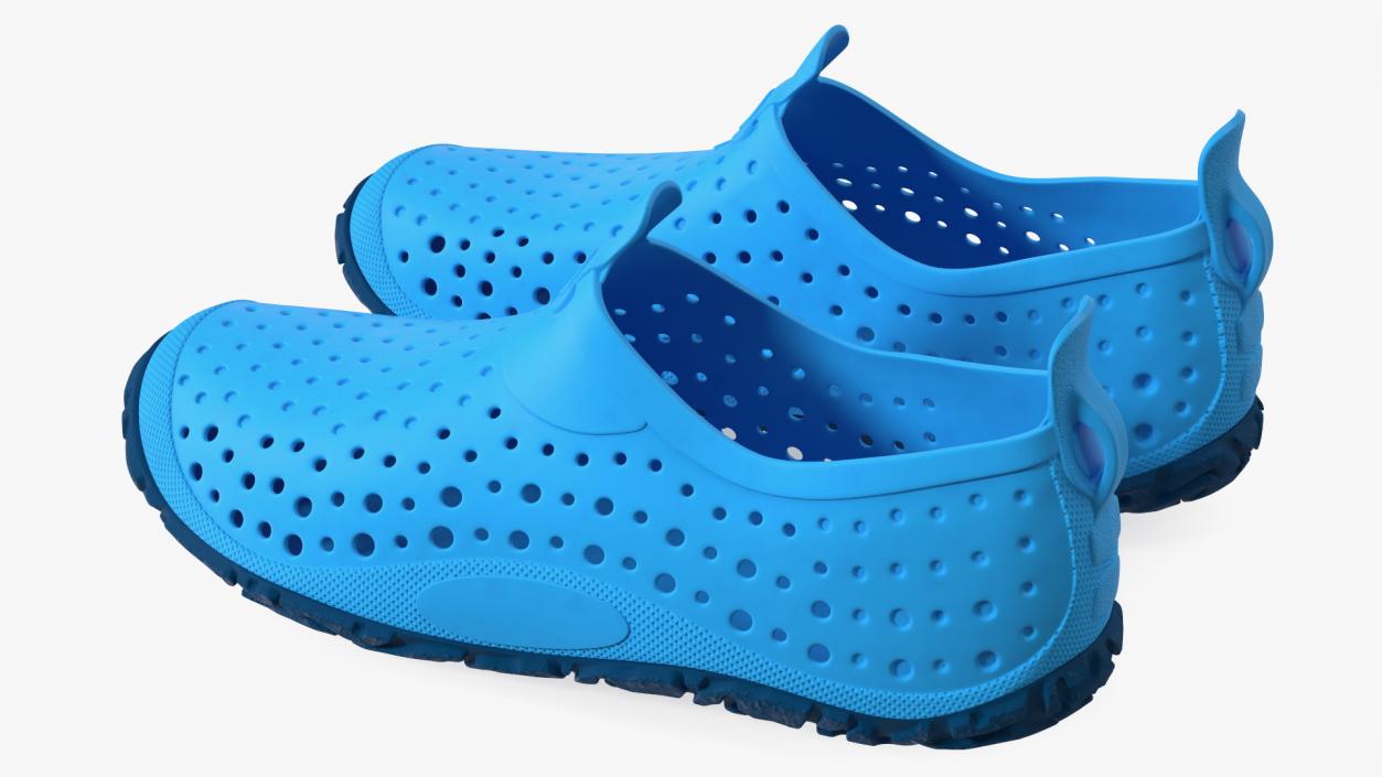 Aqua Socks Water Shoes Blue 3D