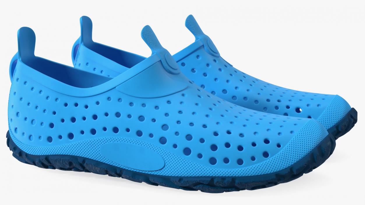 Aqua Socks Water Shoes Blue 3D