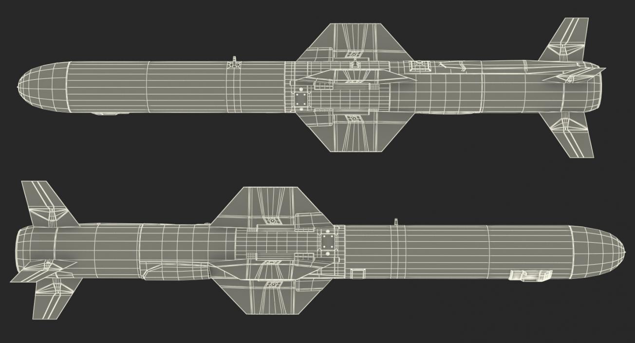 AGM 84 Harpoon Missile 3D