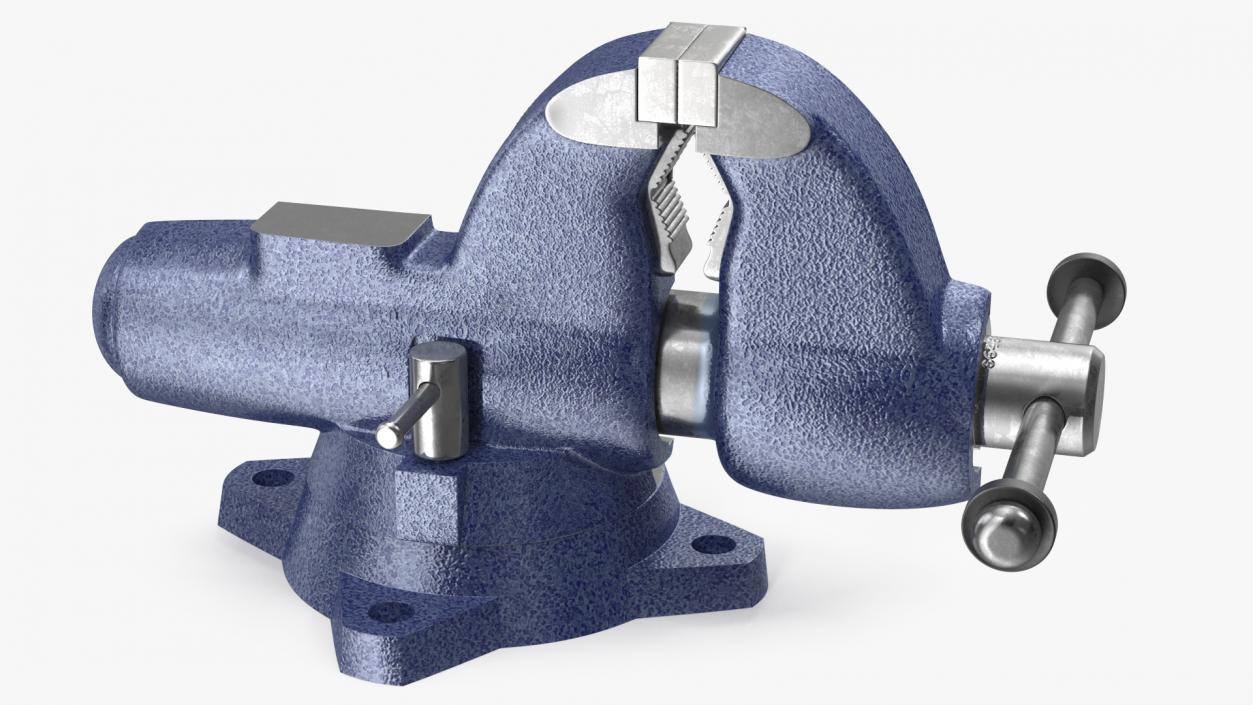 3D Bench Vise Cross Section Rigged