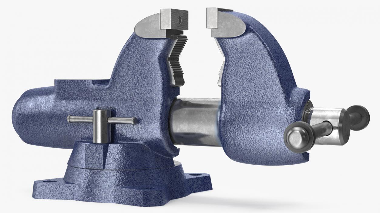 3D Bench Vise Cross Section Rigged