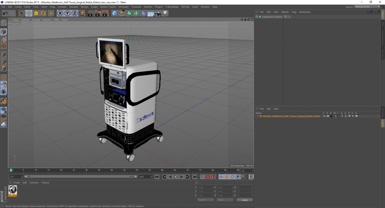 3D model Monitor Medtronic Soft-Tissue Surgical Robot Robot