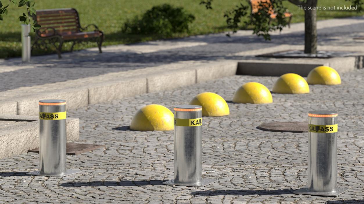 3D model Kavass Retractable Security Bollard