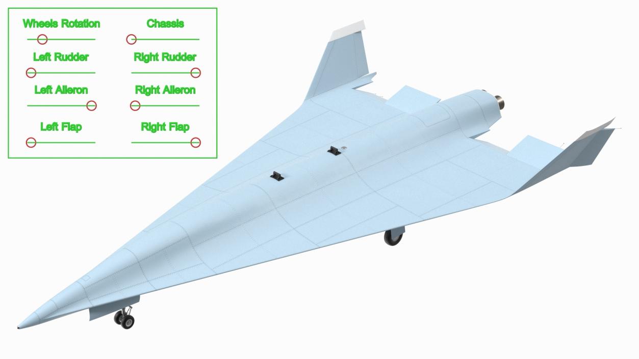 3D Hypersonic Surveillance Drone Rigged