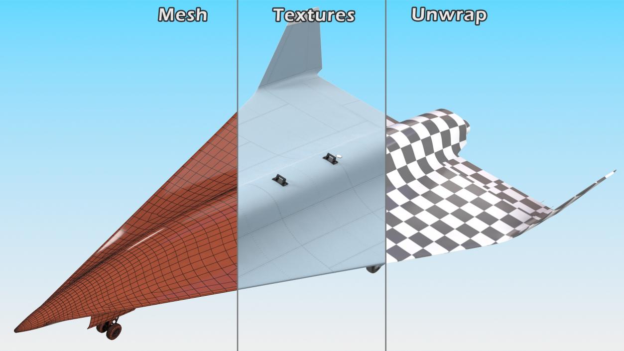 3D Hypersonic Surveillance Drone Rigged