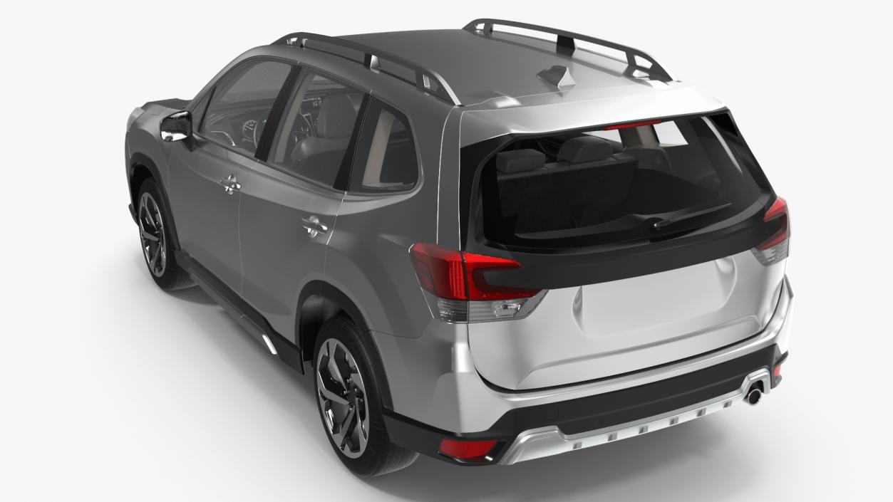 White Compact Crossover SUV 3D