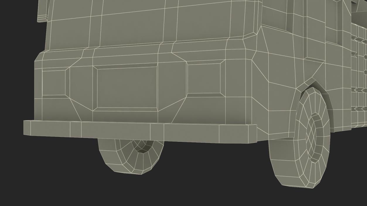 3D model Low Poly Stylized Model Fire Engine