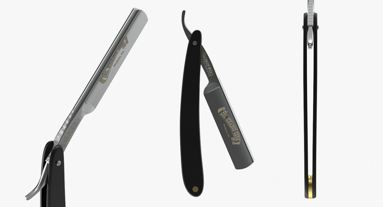 3D Straight Folding Razor Stand model