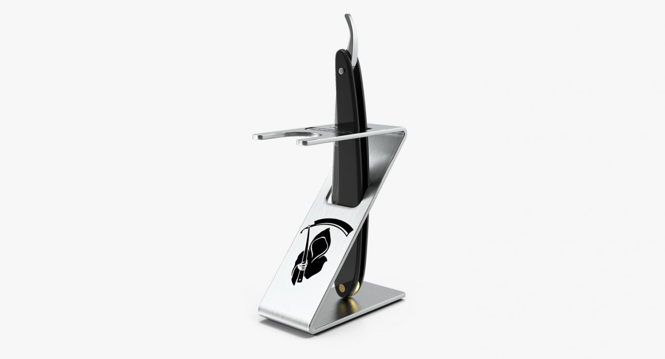 3D Straight Folding Razor Stand model