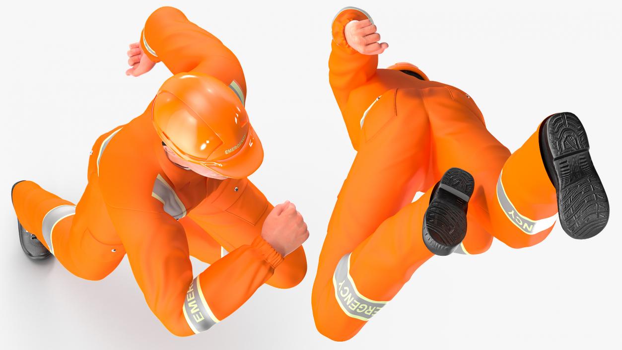 3D model Rescuer Running Pose