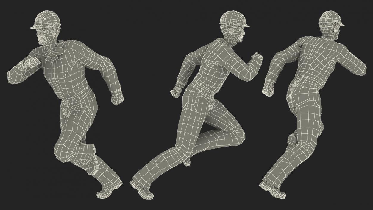 3D model Rescuer Running Pose