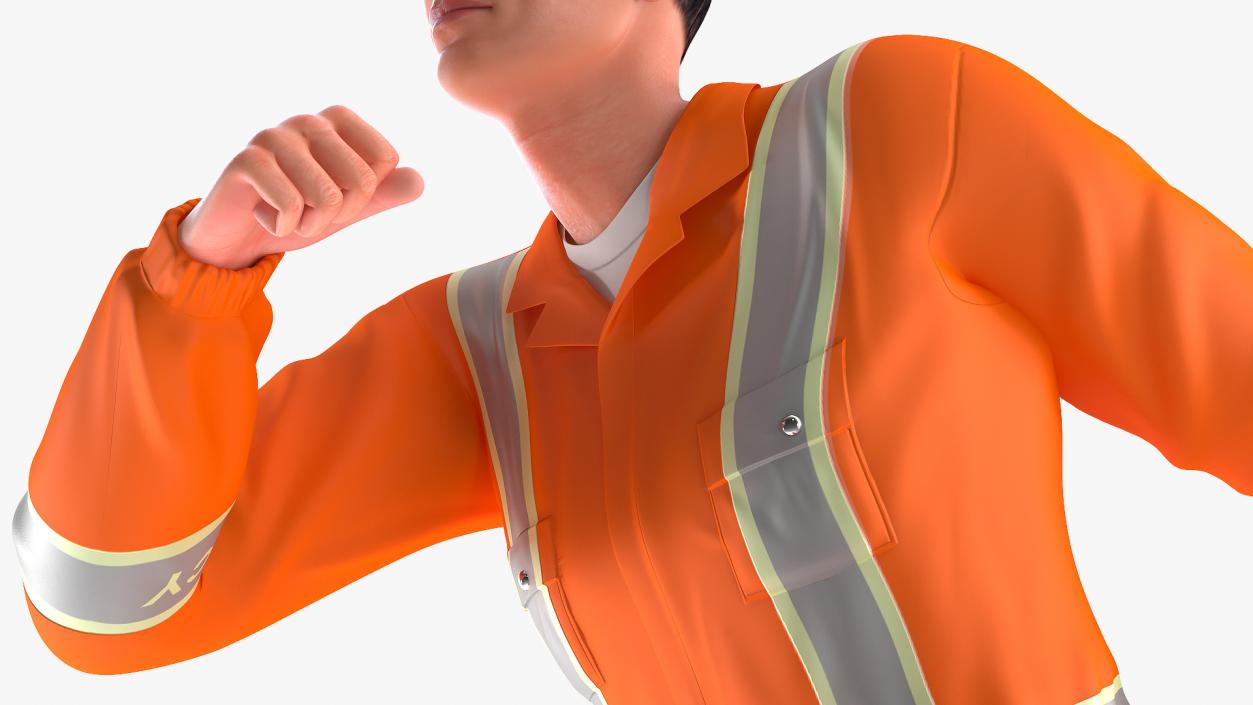 3D model Rescuer Running Pose