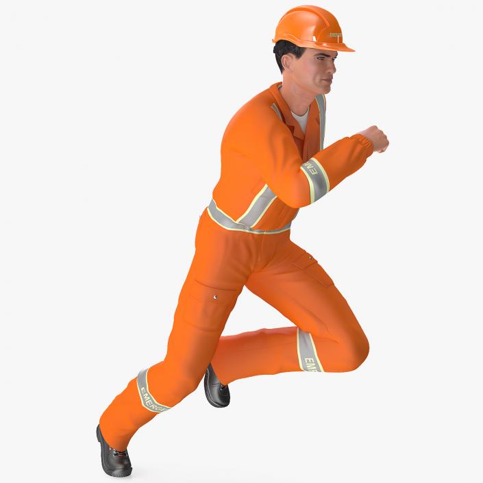 3D model Rescuer Running Pose