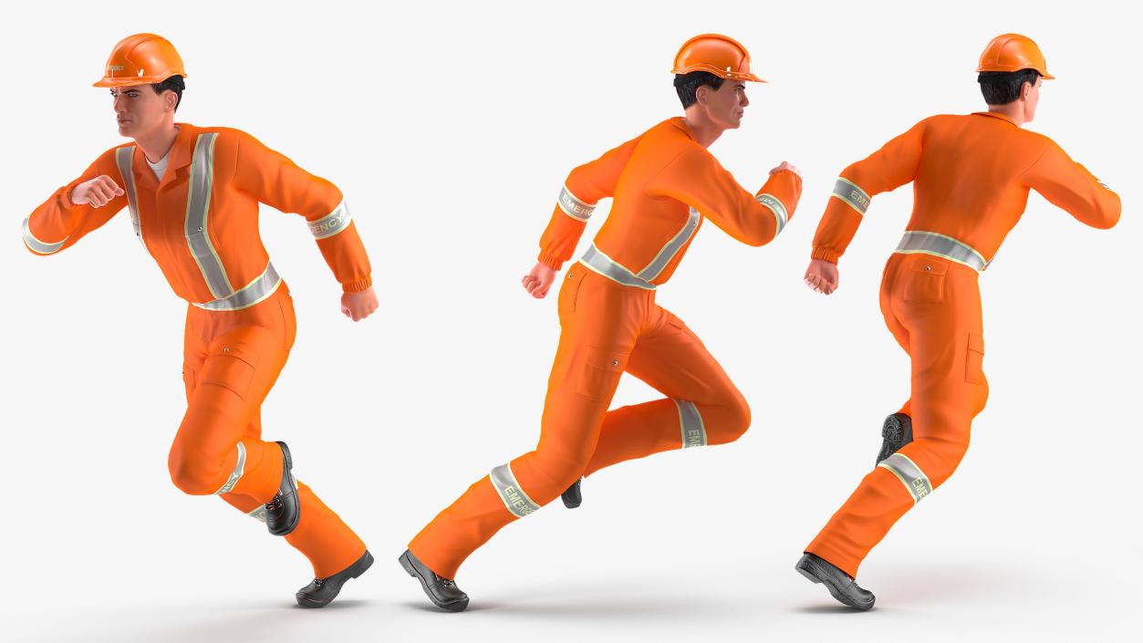 3D model Rescuer Running Pose