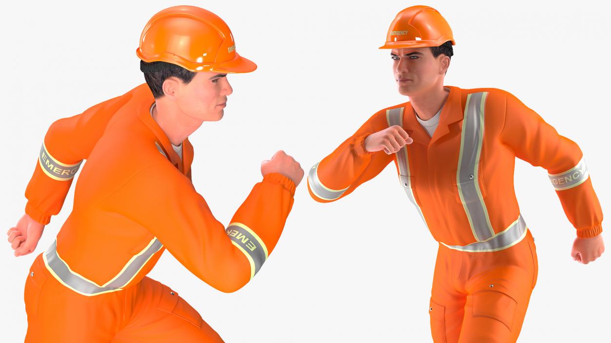 3D model Rescuer Running Pose