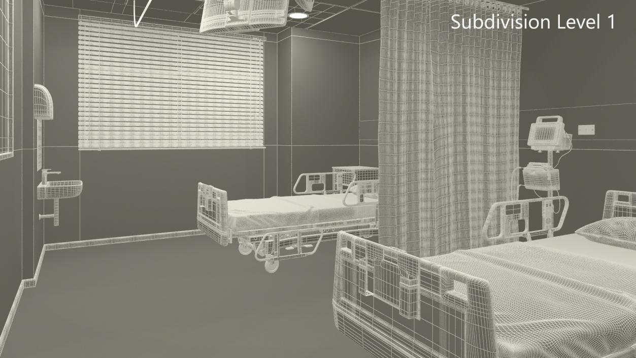 3D model Modern Hospital Ward