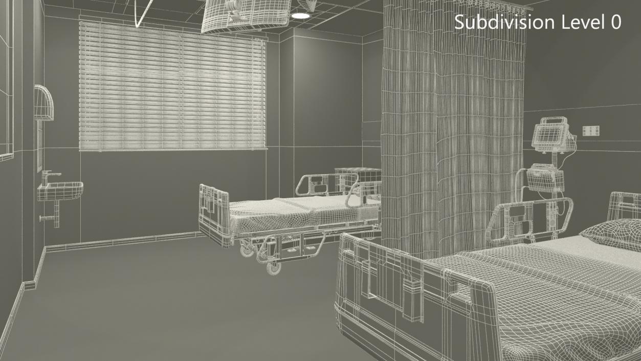 3D model Modern Hospital Ward