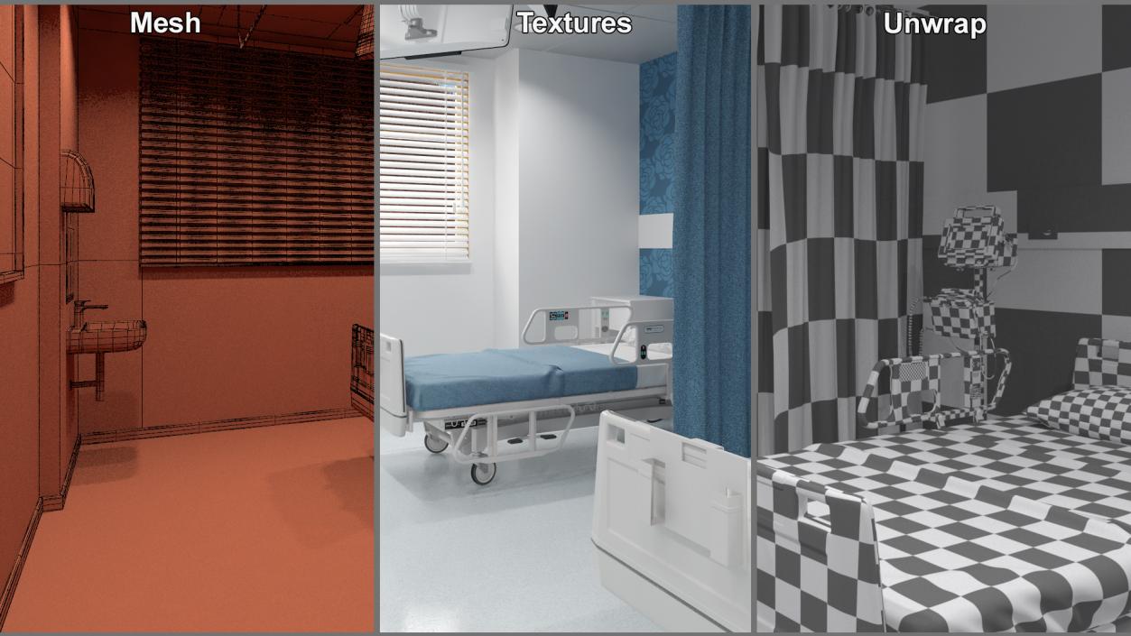 3D model Modern Hospital Ward