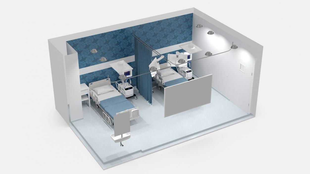 3D model Modern Hospital Ward