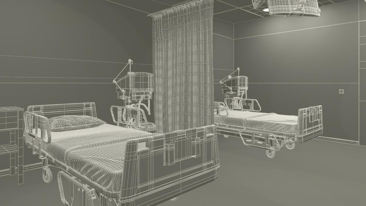 3D model Modern Hospital Ward