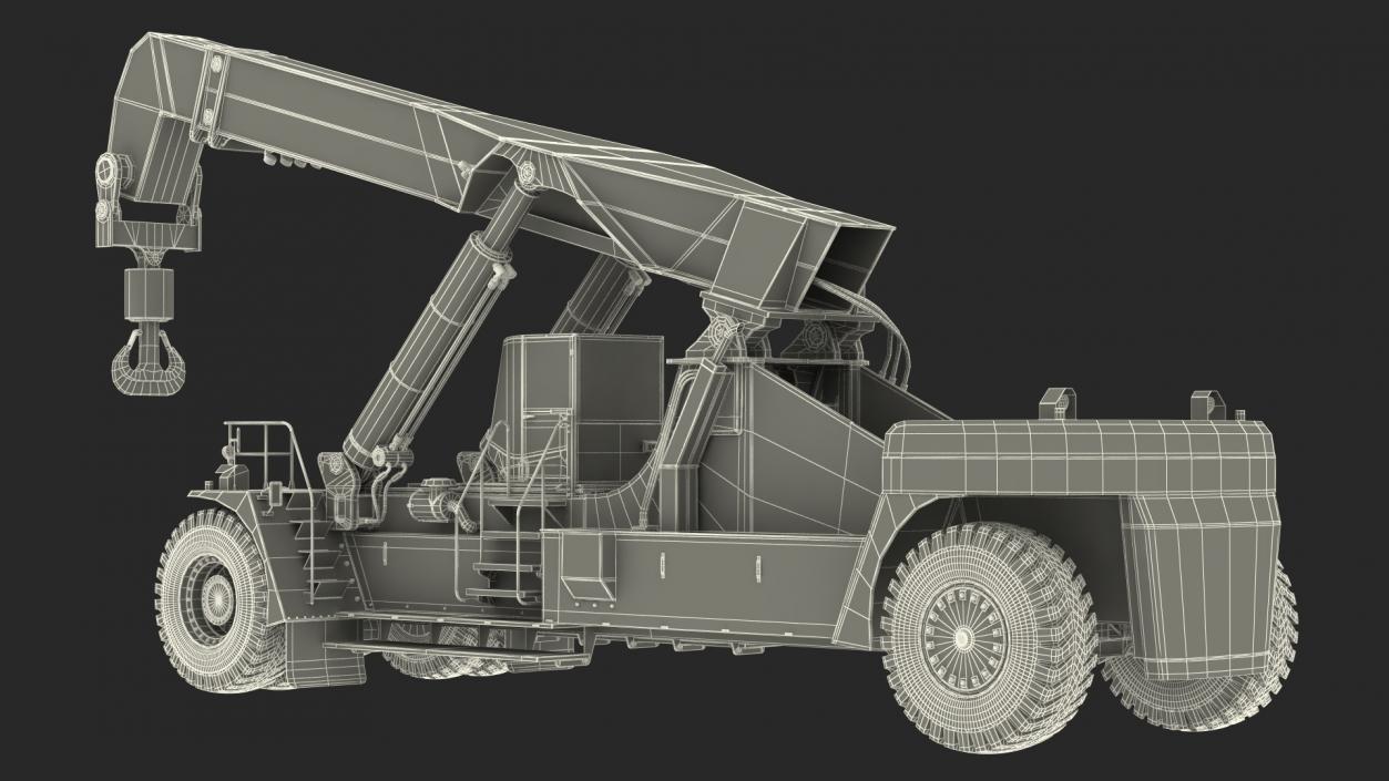 3D Reachstacker Container Loader Rigged