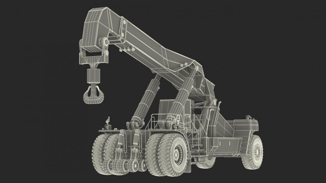 3D Reachstacker Container Loader Rigged