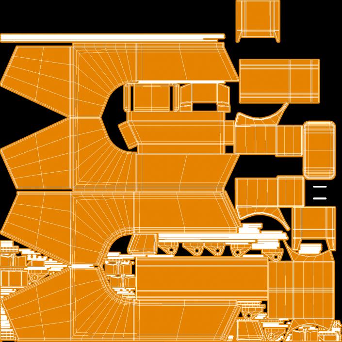 3D Reachstacker Container Loader Rigged