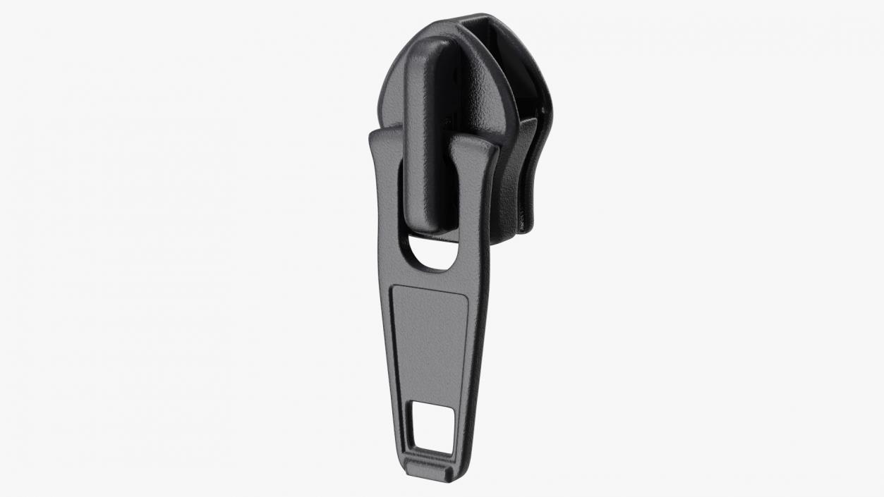 Coil Zipper Slider Black 3D model