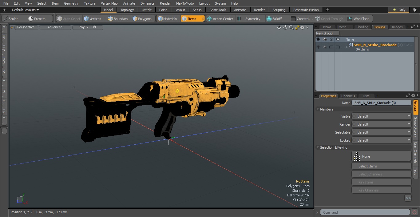 3D SciFi N-Strike Stockade model