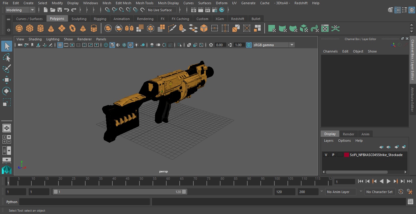 3D SciFi N-Strike Stockade model