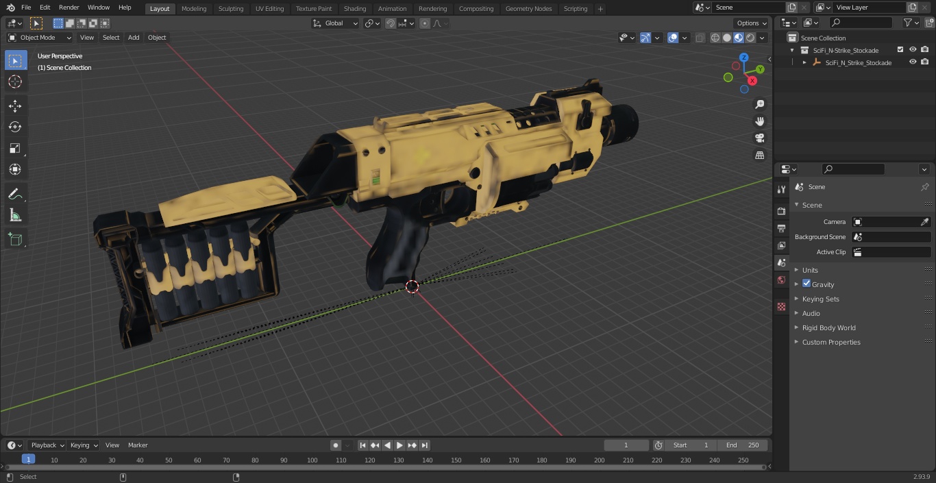 3D SciFi N-Strike Stockade model