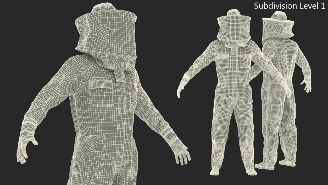 Full Body Bee Protection Suit 3D model