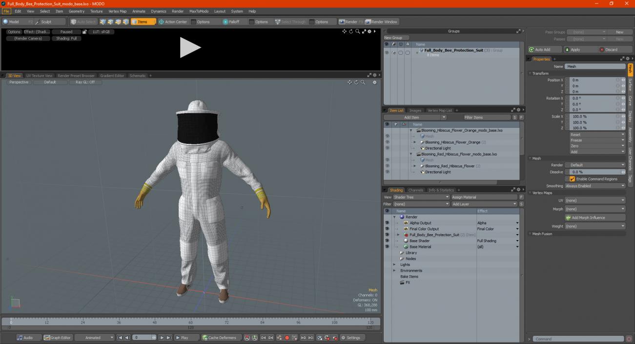 Full Body Bee Protection Suit 3D model