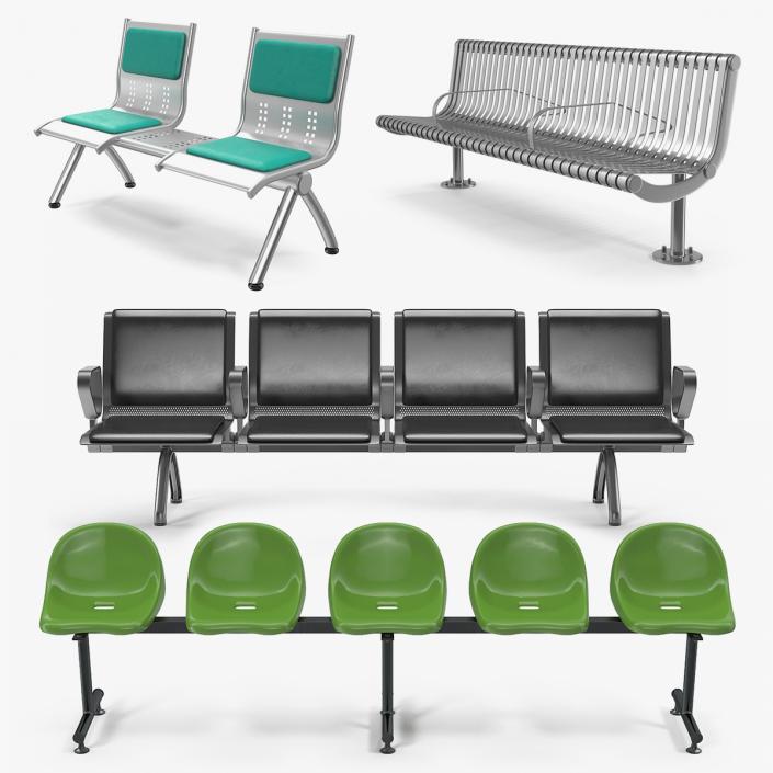 3D model Waiting Chairs 3D Models Collection