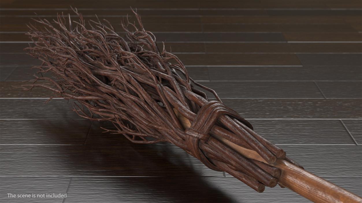 Classic Witch Broom 3D model