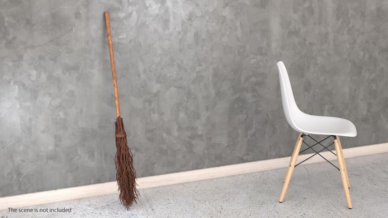 Classic Witch Broom 3D model