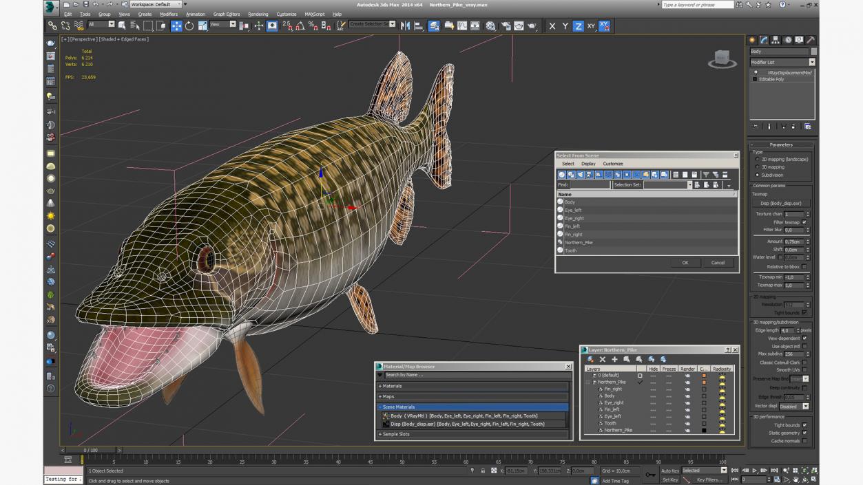 3D Northern Pike model