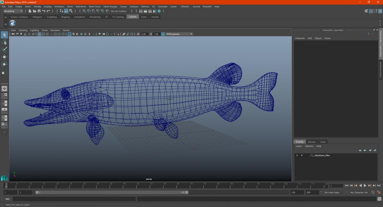 3D Northern Pike model