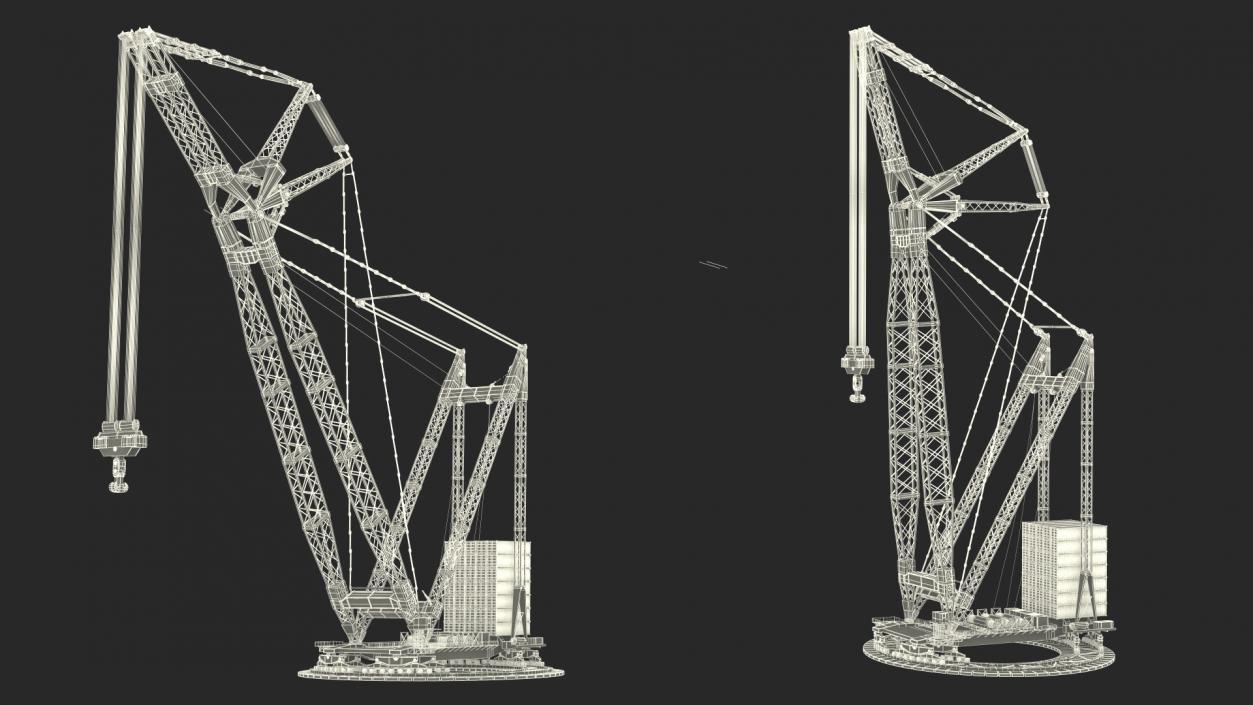 3D Mammoet Heavy Ring Crane Rigged