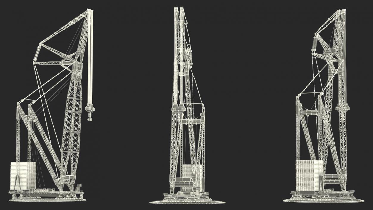 3D Mammoet Heavy Ring Crane Rigged