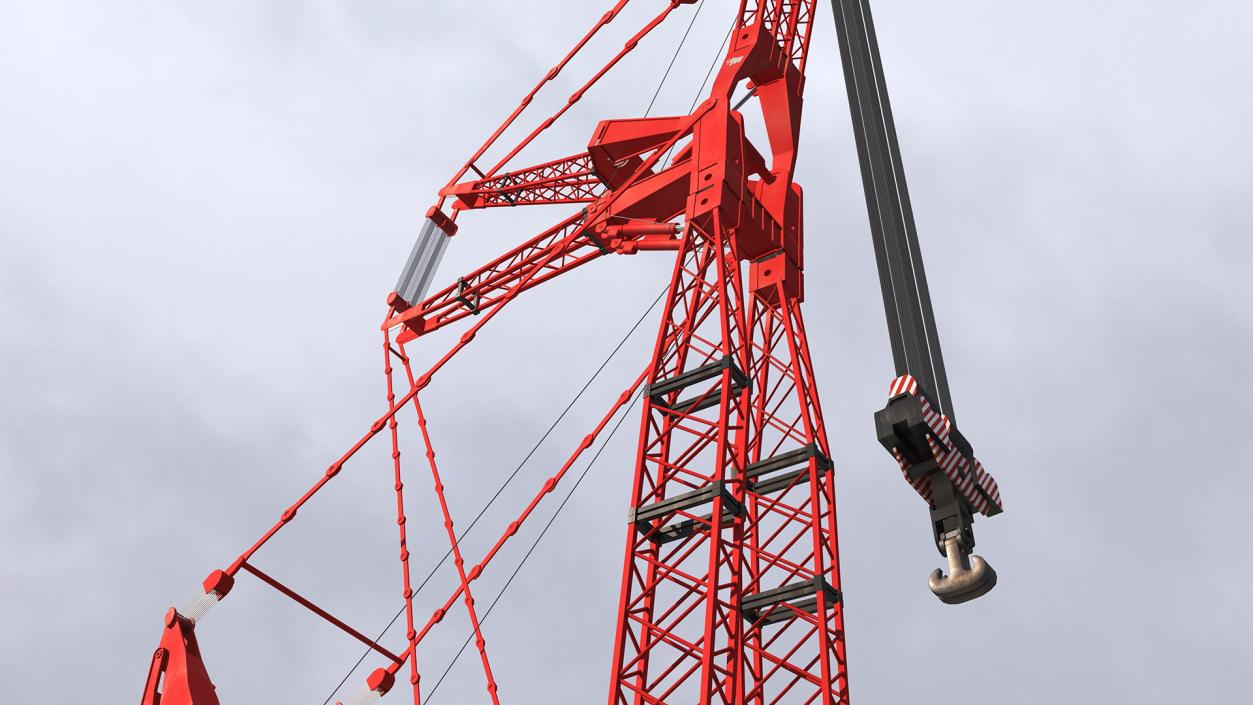 3D Mammoet Heavy Ring Crane Rigged