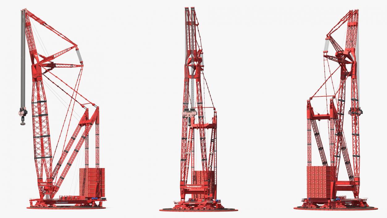 3D Mammoet Heavy Ring Crane Rigged