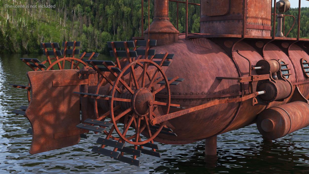 3D Old Rusty Vessels Collection model