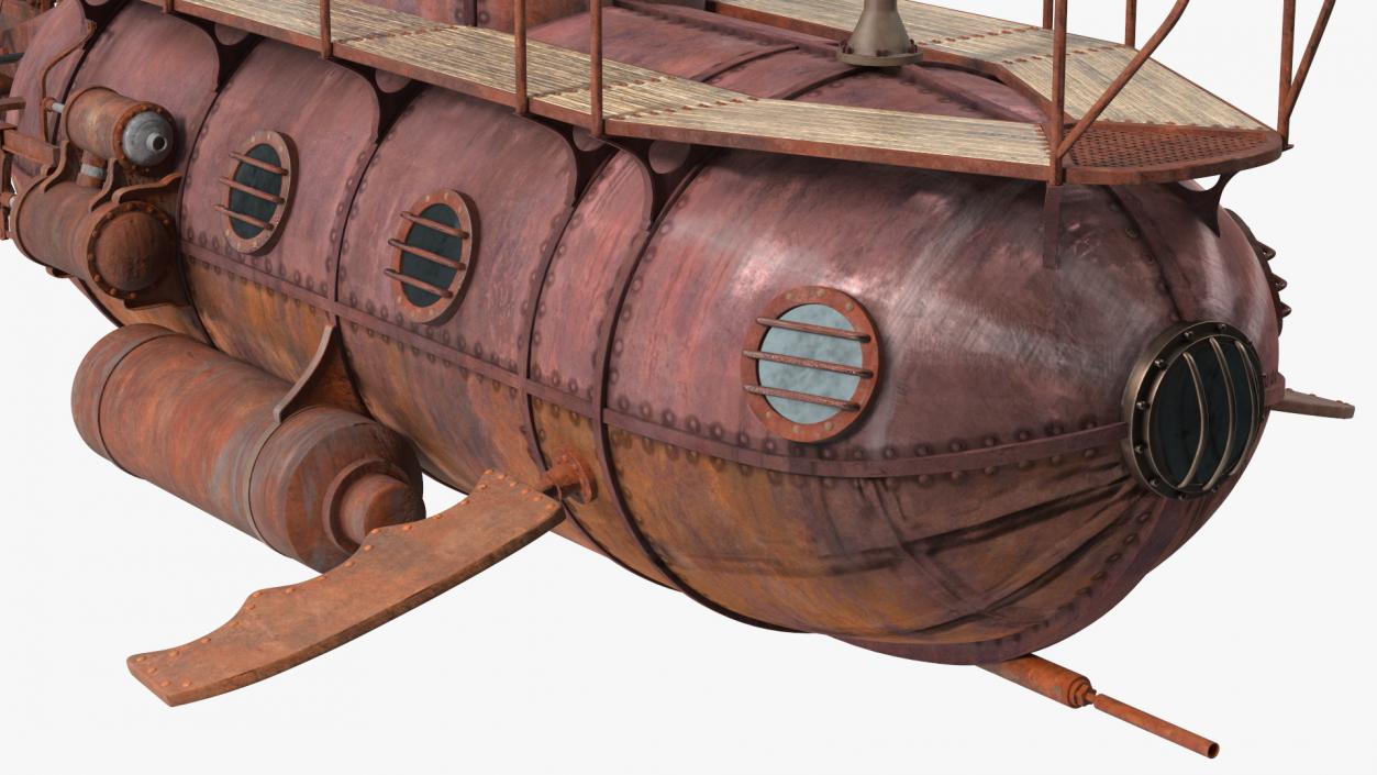 3D Old Rusty Vessels Collection model