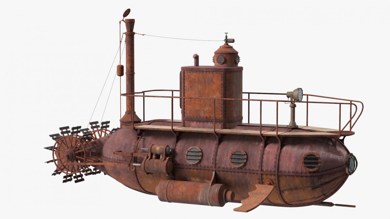 3D Old Rusty Vessels Collection model