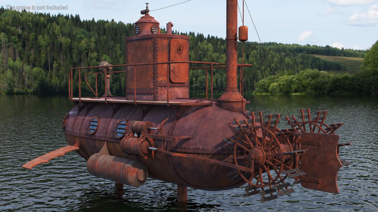 3D Old Rusty Vessels Collection model