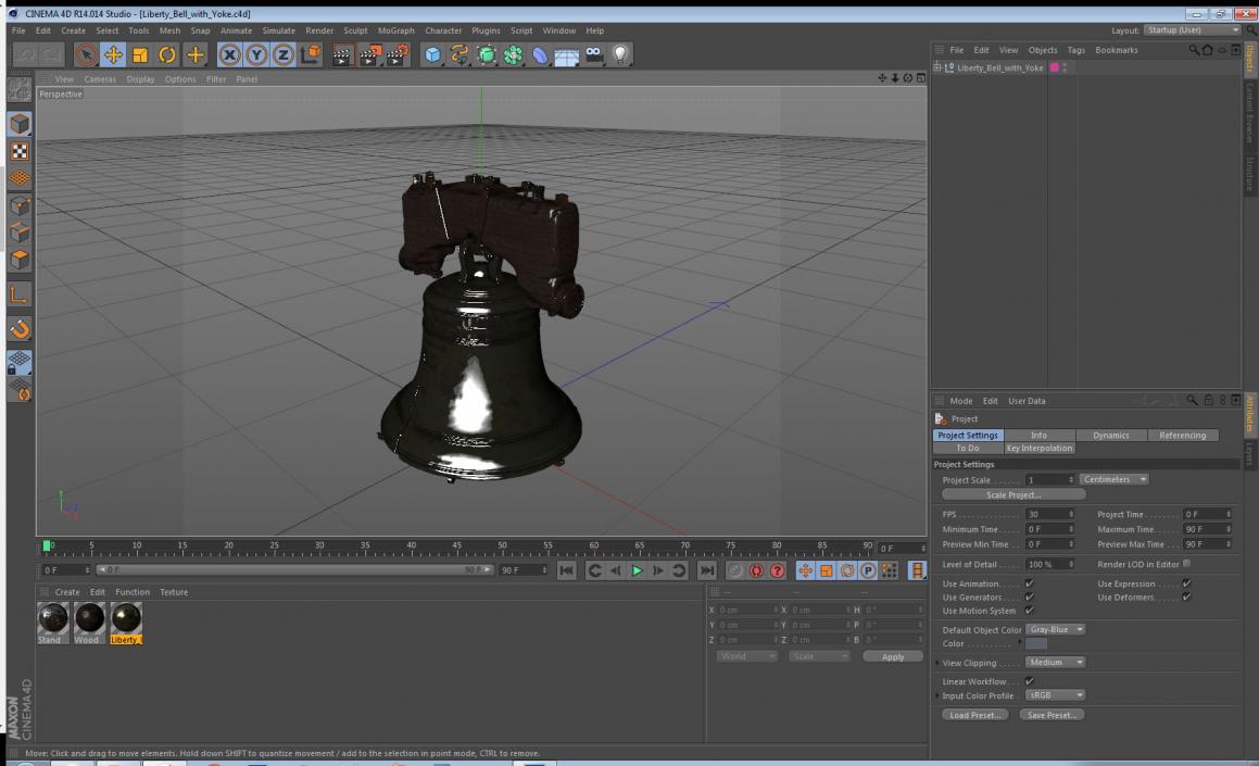 Liberty Bell with Yoke 3D