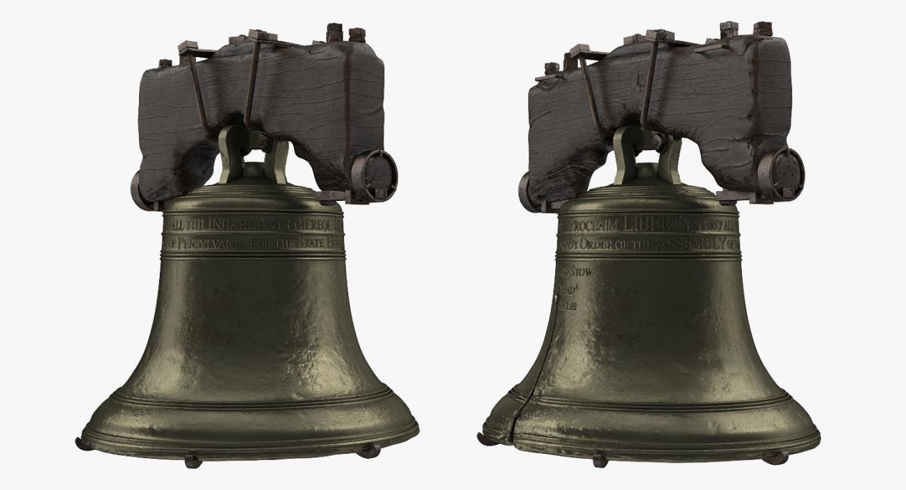 Liberty Bell with Yoke 3D